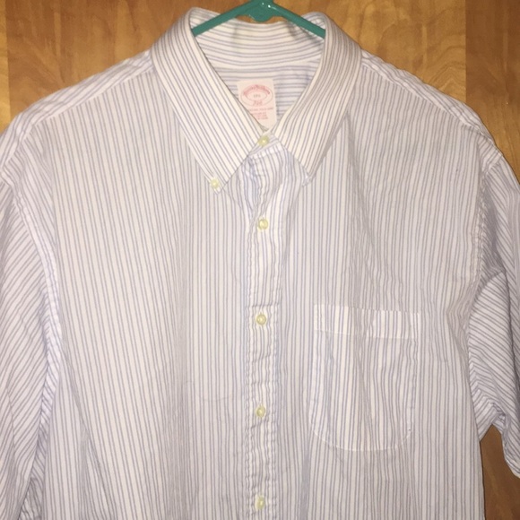 Men’s Aroors Brothers Short-Sleeve Button Down Shirt Size 17 1/2 - Picture 2 of 8